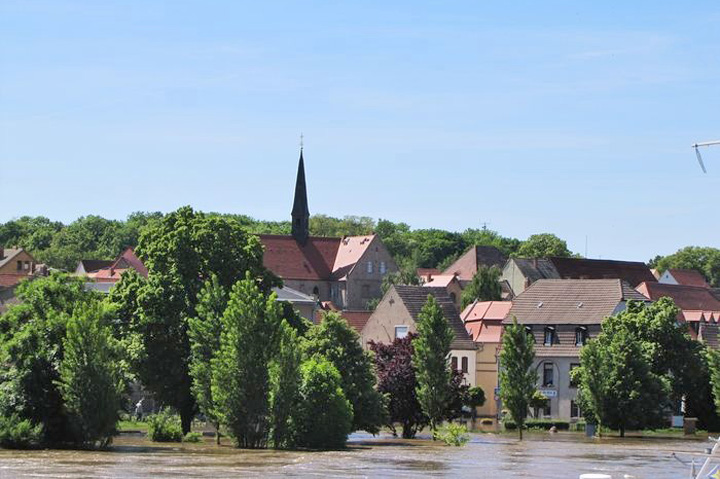 Alsleben im Juni 2013: Hochwasser